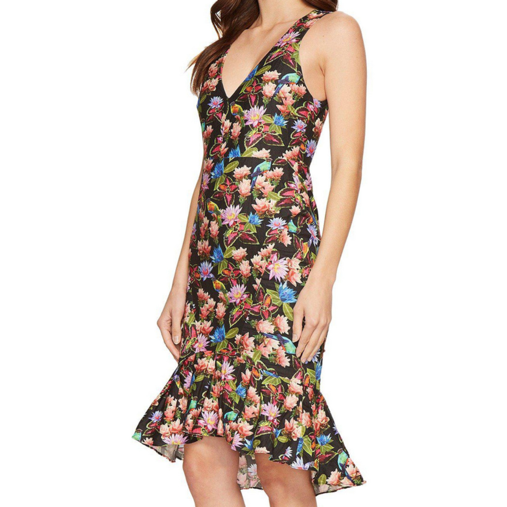 New Nicole Miller Floral Jungle Lamanca Dress - Picture 1 of 7